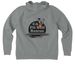 CA Pit Bull - Sunset 2, a Aluminum Grey Heather Allmade Organic CVC Pullover Hoodie (back-view)