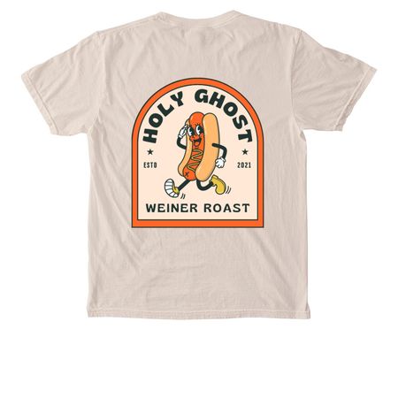 Holy Ghost Weiner Roast Pocket Tee, a Ivory Comfort Colors Pocket Tee
