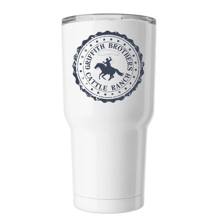 Griffith Brothers Tumbler, a White Insulated Tumbler