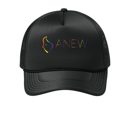 PRIDE hats, a Deep Black Printed Foam Trucker Hat