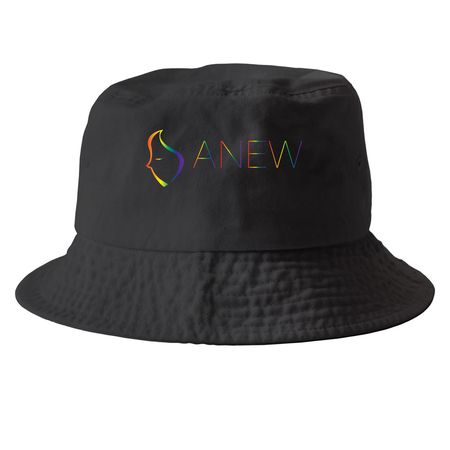 PRIDE hats, a Black Printed Bucket Hat