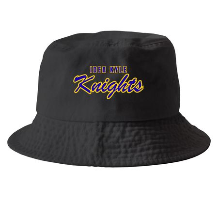 Knight Hats, a Black Printed Bucket Hat
