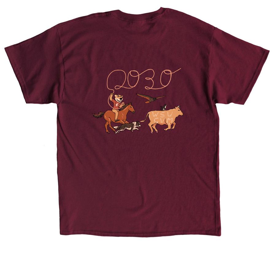 Class of 2030 T-Shirt, a Maroon Classic Unisex Tee (back-view)