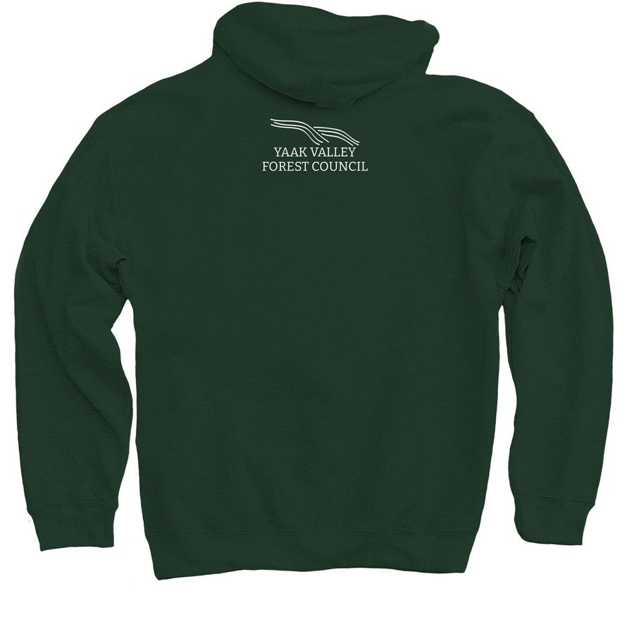 Save the Yaak Grizzlies&nbsp;, a Forest Green Pullover Hoodie (back-view)