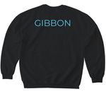SAFE GIBBON - Logo, a Black Softstyle Crewneck Sweatshirt (back-view)
