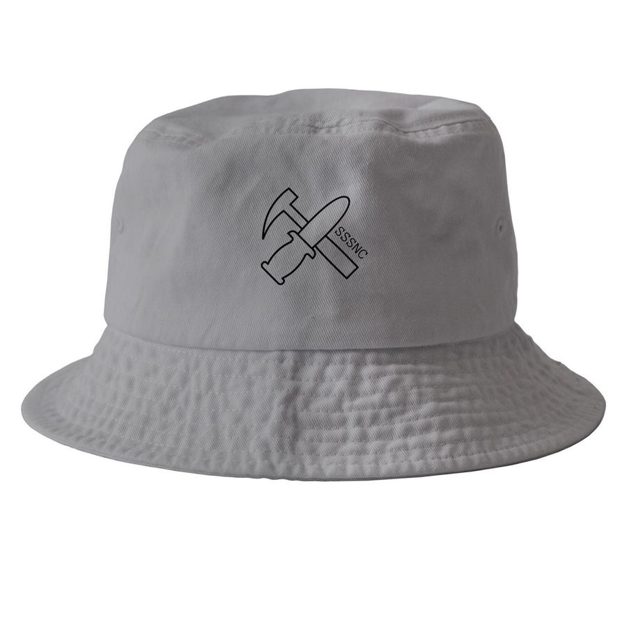 Tool Hats, a Grey Printed Bucket Hat