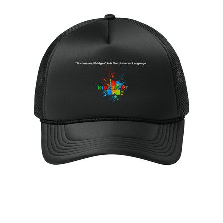 KIDZAFEST, a Deep Black Printed Foam Trucker Hat
