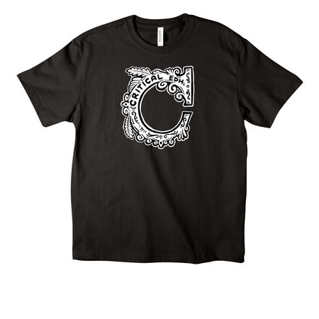 Big "C", a Black Unisex Heavyweight Tee