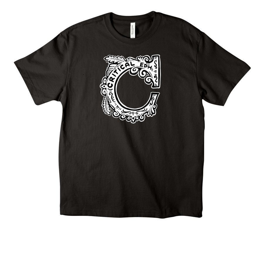 Big "C", a Black Unisex Heavyweight Tee
