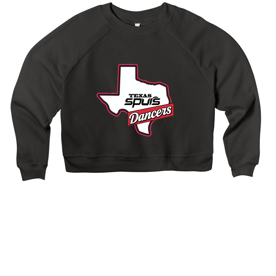 TSD Cropped Sweatshirt, a Black Women's Premium Cropped Raglan Sweatshirt