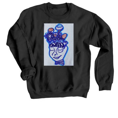 QuEeN, a Black Crewneck Sweatshirt