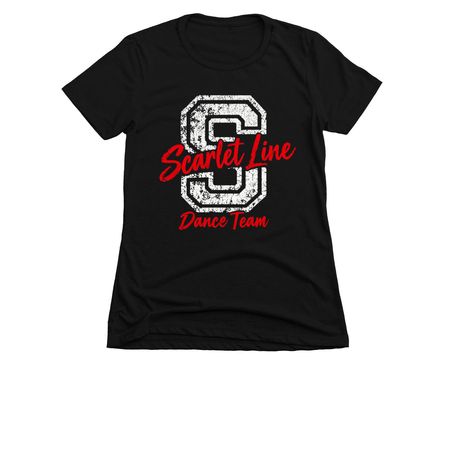 Scarlet Line Spirit Wear, a Black Women's Slim Fit Tee
