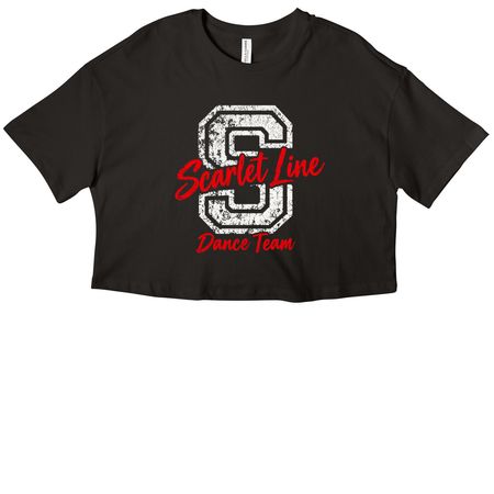 Scarlet Line Spirit Wear, a Black Women?s Cropped Cotton Tee