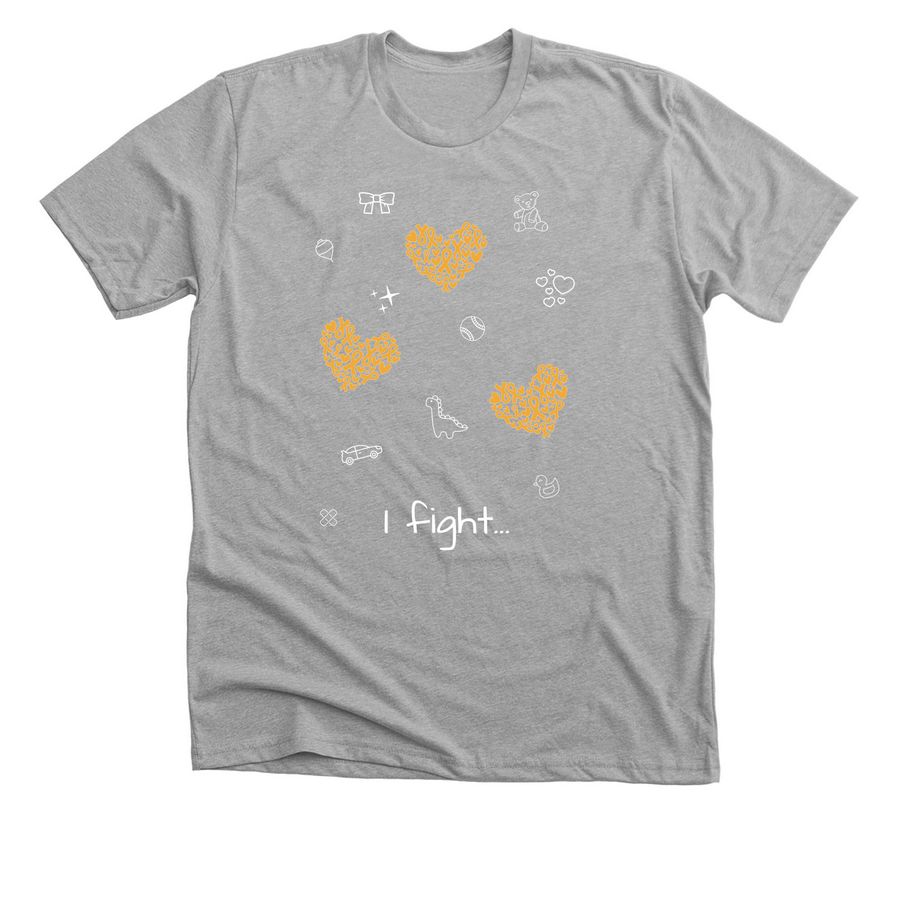 Pediatric Cancer Awareness, a Athletic Heather Premium Unisex Tee