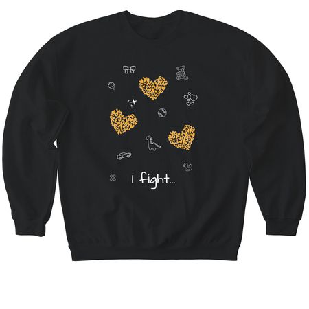 Pediatric Cancer Awareness, a Black Softstyle Crewneck Sweatshirt