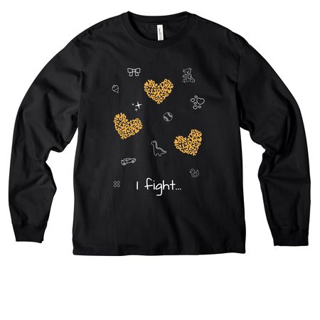 Pediatric Cancer Awareness, a Black Unisex Heavyweight Long Sleeve Tee