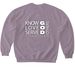 Outreach Sweatshirt - "Know, Love, Serve", a Paragon Softstyle Crewneck Sweatshirt (back-view)