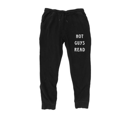 Hot Guys, a Black Midweight Fleece Joggers