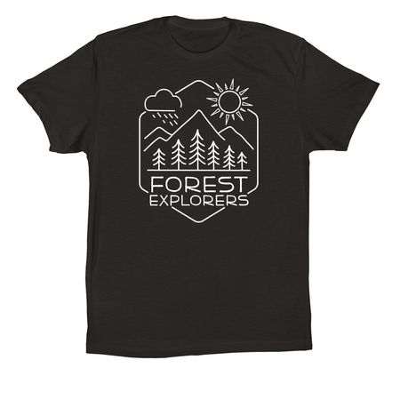 Forest Explorers, a Black Premium Cotton Tee