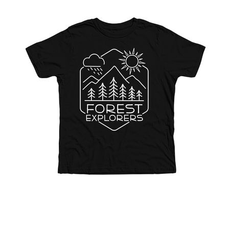 Forest Explorers, a Solid Black Blend Premium Youth Tee