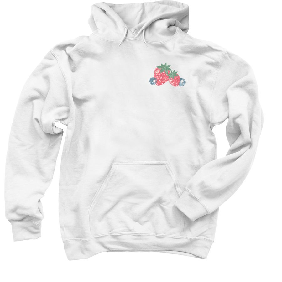 Mental Health is Berry Important, a White Pullover Hoodie