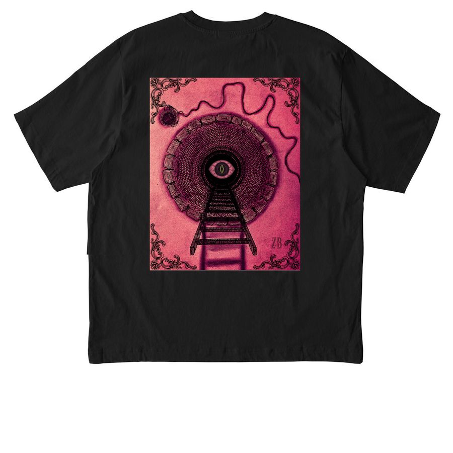 THE HOLLOW, a Black Stanley/Stella Unisex Freestyler Heavyweight Tee (back-view)
