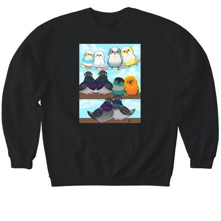 April? Squad&nbsp;, a Black Softstyle Crewneck Sweatshirt