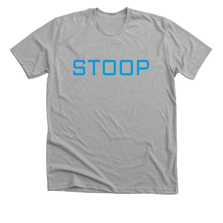 Stoop Logo blue, a Athletic Heather Premium Unisex Tee