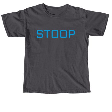 Stoop Logo blue, a Graphite Comfort Colors Unisex Tee