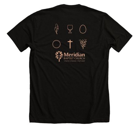 MBC | Golden Standard, a Solid Black Blend Premium Unisex Tee (back-view)