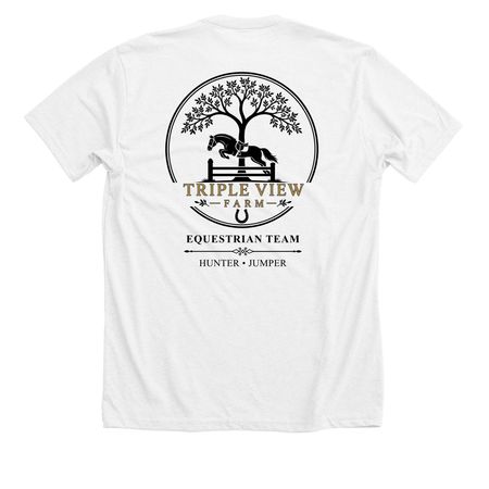 Triple View Farm Equestrian Team Apparel, a Solid White Blend Premium Unisex Tee