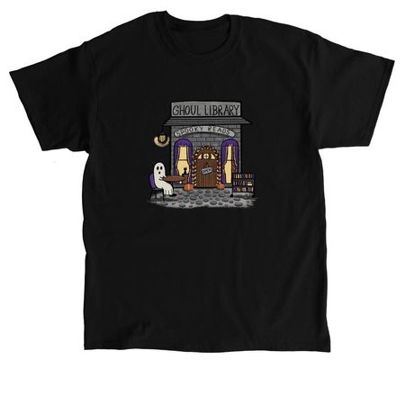 Spooky Library, a Black Classic Unisex Tee