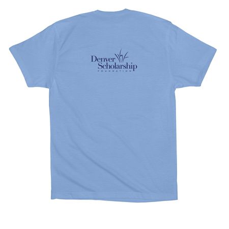 Our Roots - Ellen Kaufman, a Carolina Blue Premium Cotton Tee (back-view)