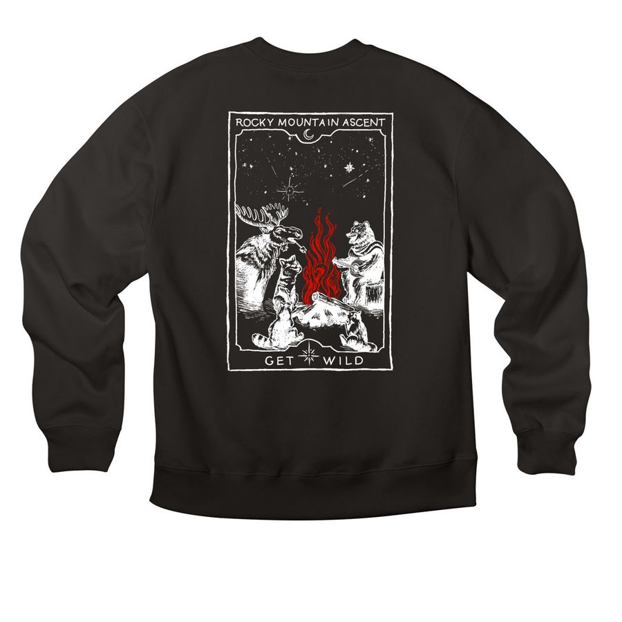 Interstellar Collection, a Black Premium Heavyweight Crewneck Sweatshirt (back-view)