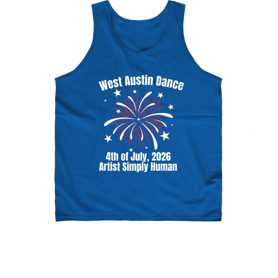 4th of July, a Royal Blue Classic Unisex Tank Top