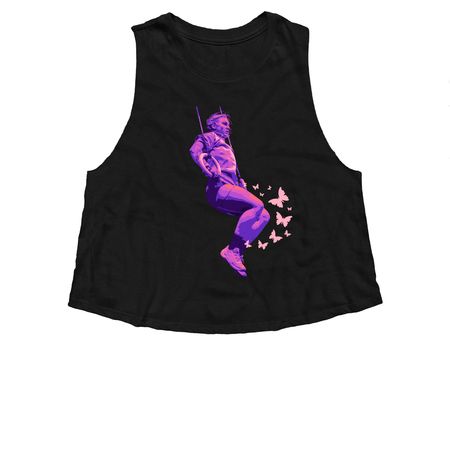 Lily Burkhead x CrossFit Semifinals 2026, a Solid Black Blend Women?s Cropped Racerback Tank