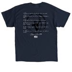 Franklin's Warbow | 1776, a Navy Classic Unisex Tee (back-view)
