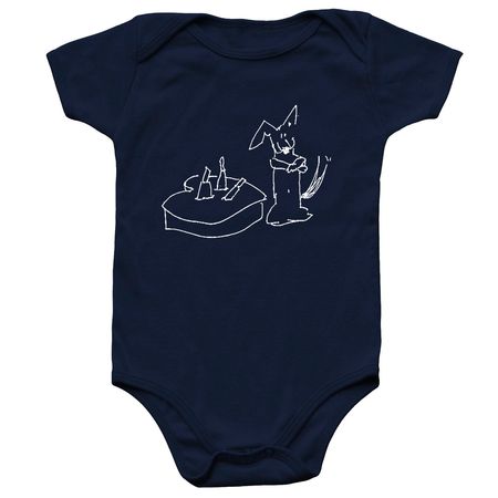 Goth Onesy Knives in Heart, a Navy Infant Onesie