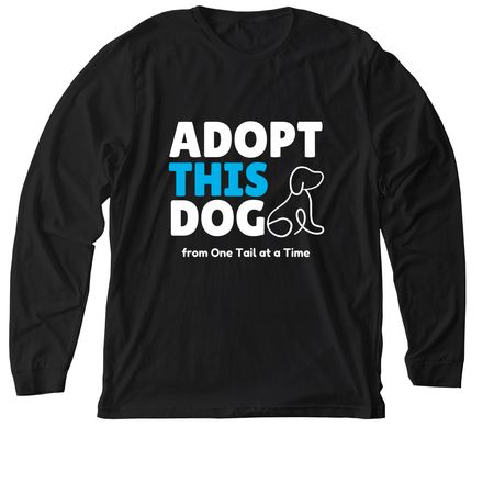 Adopt This Dog, a Solid Black Blend Premium Long Sleeve Tee