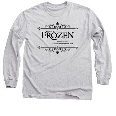 Disney's Frozen - Filigree - Black Font, a Sport Grey Classic Long Sleeve Tee