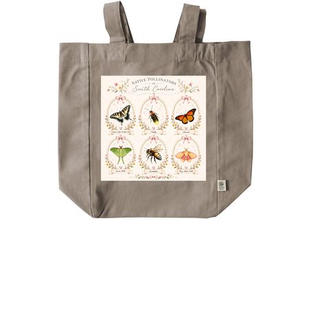 SC Pollinators Tote, a Pumice Recycled Cotton Tote Bag