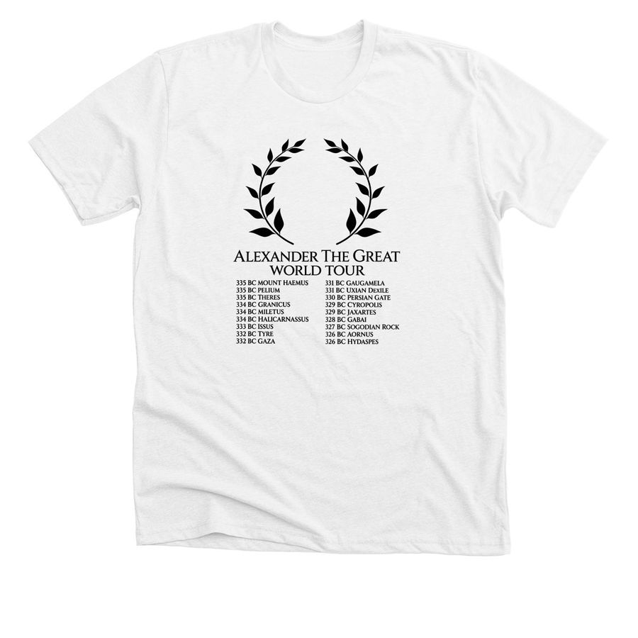 Ancient Greek History - Alexander The Great W, a Solid White Blend Premium Unisex Tee