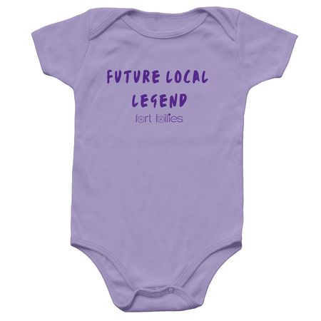 Future Local Legend, a Lavender Infant Onesie