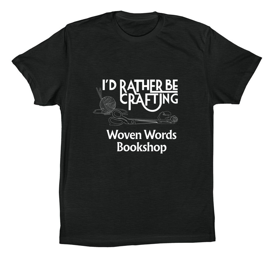 I'd Rather Be Crafting, a Vintage Black Premium Cotton Tee