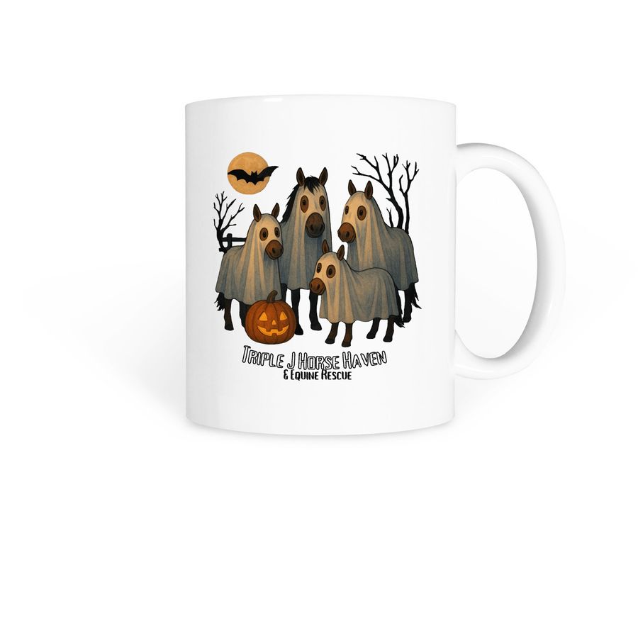 Haven Herd Halloween, a White Coffee Mug