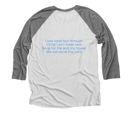 As For Me, a Premium Heather and Heather White 3/4 Sleeve Baseball Tee