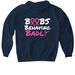 Boobs Behaving Badly, a Navy Gildan Softstyle Pullover Hoodie (back-view)