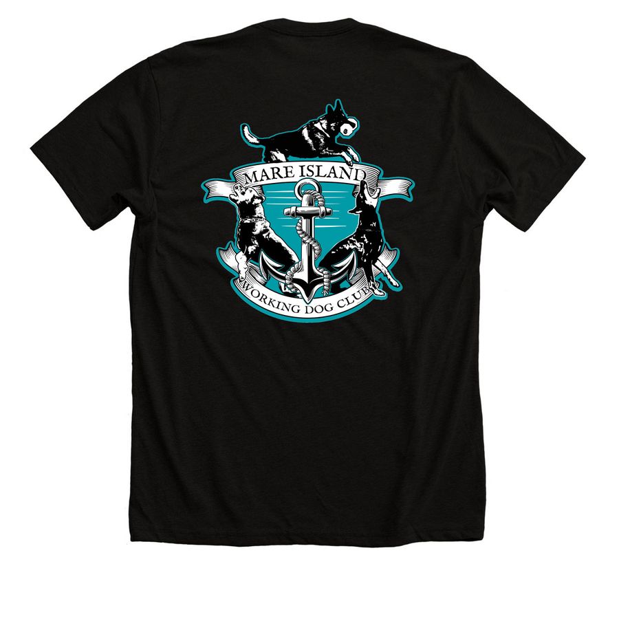 Mare Island WDC&nbsp;, a Solid Black Blend Premium Unisex Tee (back-view)