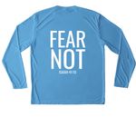 Set Apart, a Carolina Blue Unisex Performance Long Sleeve Tee (back-view)