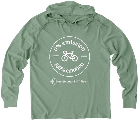 BT1D 100% Emotion&nbsp;, a Lichen Green Allmade Organic Cotton Mineral Dye Hoodie Tee
